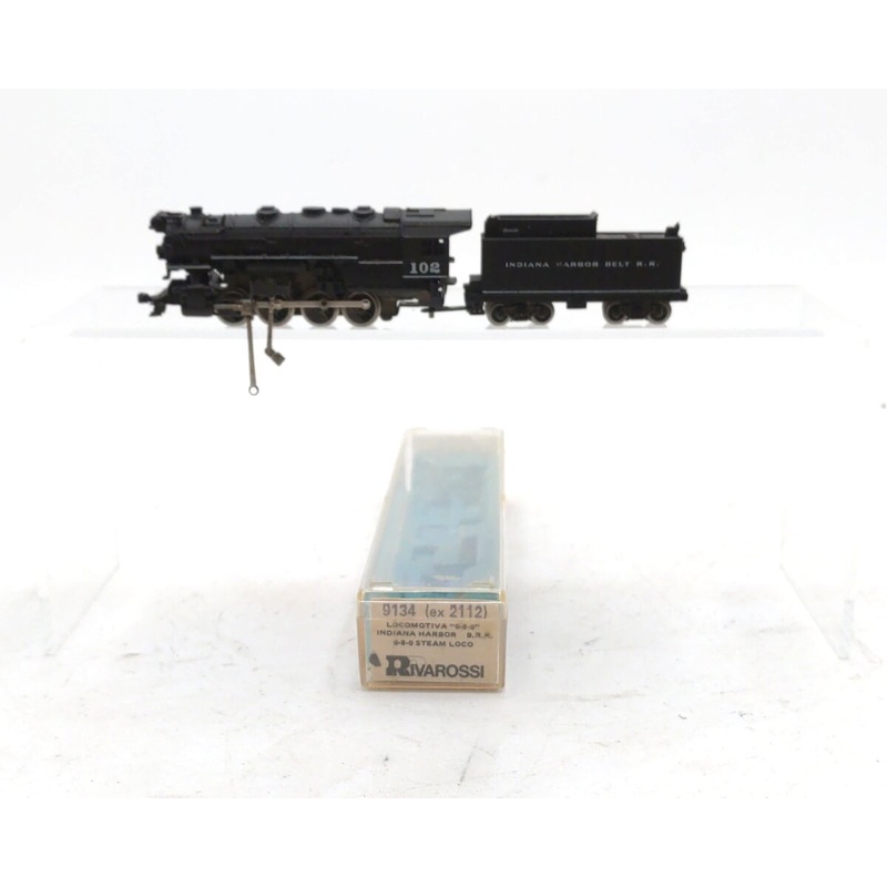 Rivarossi 9134 N Scale Indiana Harbor Belt 0-8-0 Steam Locomotive w/ Tender #102 VG/Box