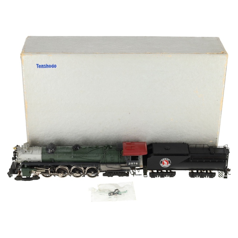 Tenshodo 7548 HO Brass Great Northern Locomotive & Tender  4-8-4 Class S-2 #2576 VG/Box