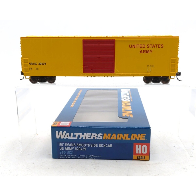 Walthers 910-1921 HO United States Army 50′ Evans Smooth Side Boxcar #29439 NIB