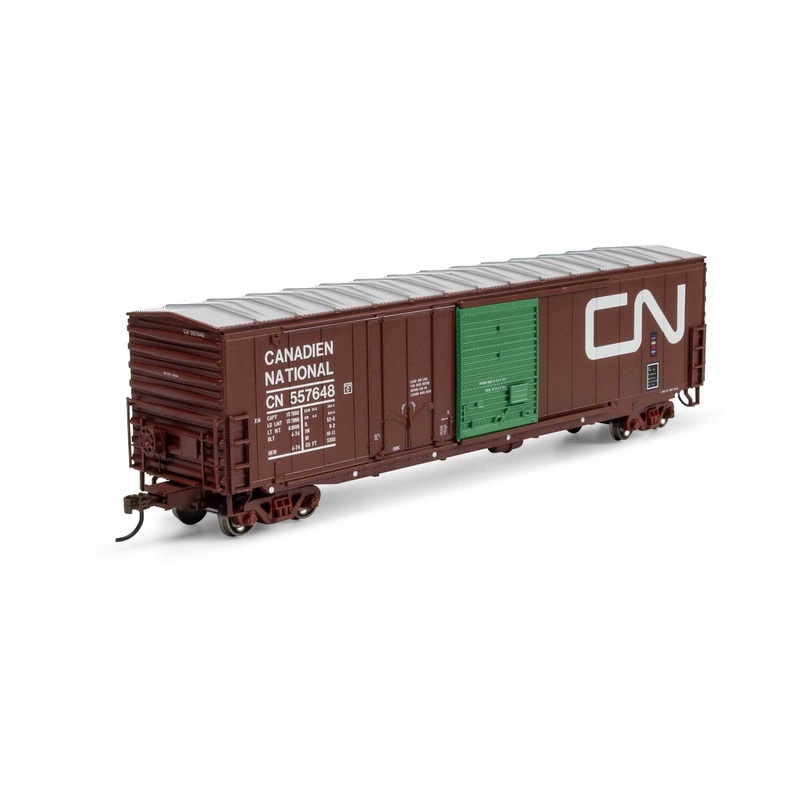 Athearn ATH-1345 HO Canadian National 50′ ACF Combo Door Boxcar #557648