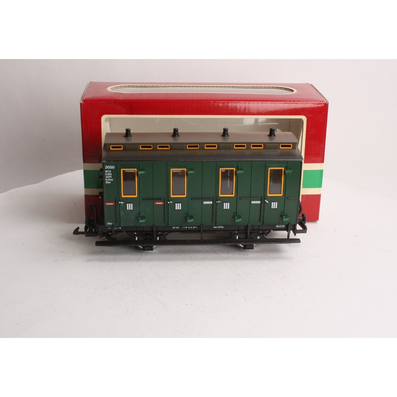 LGB 3050 European 4-wheel Lighted Passenger Car w/Metal Wheels EX/Box