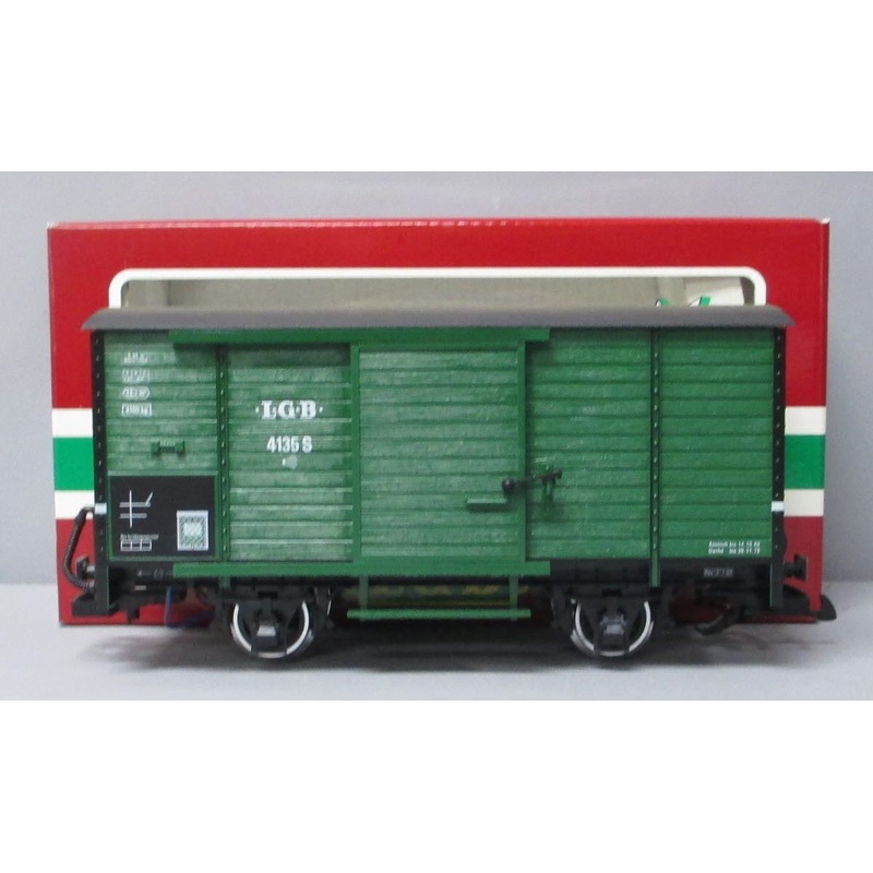 LGB 4135S G Gauge Boxcar with Steam Sounds (Metal Wheels) LN/Box