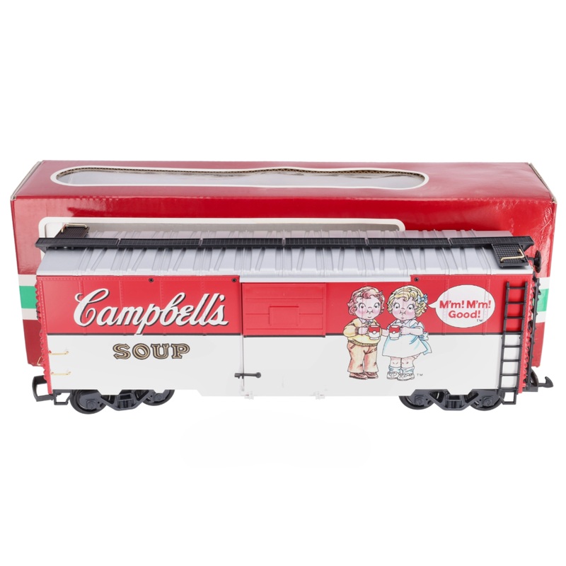 LGB 41911 Campbell’s Soup Boxcar w/ Plastic Wheels EX/Box