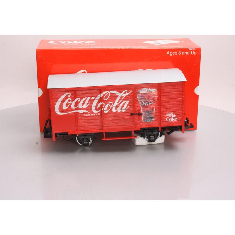 LGb 45352 G Scale Coca-Cola Boxcar W/Sound LN/Box