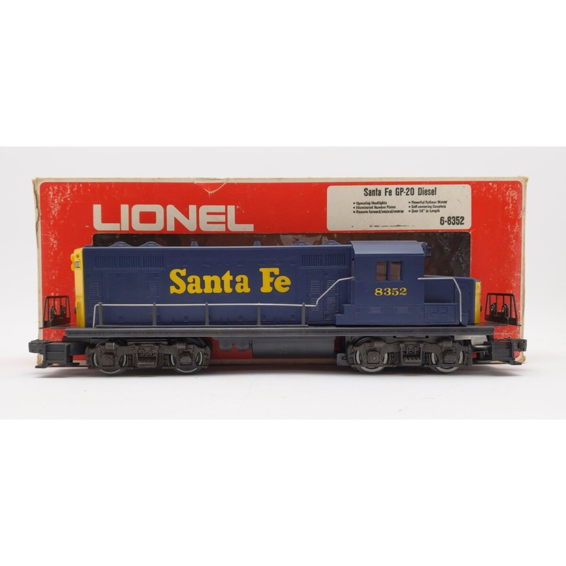 Lionel 6-8352 O Gauge Santa Fe GP-20 Powered Diesel Locomotive #8352 VG/Box