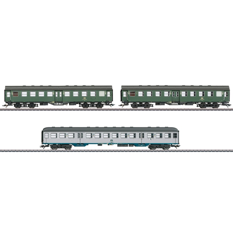 Marklin 41322 HO Scale German Federal Railroad DB Fast Passenger Train Car Set 2 LN/Box