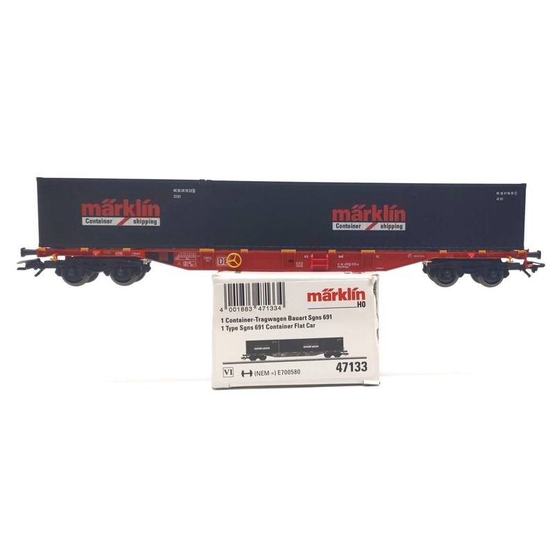 Marklin 47133 HO Scale Type Sgns 691 Container Flat Car #4556055 LN/Box
