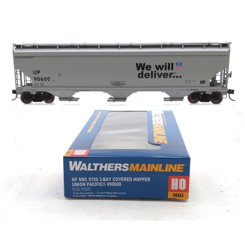 Walthers 910-7680 HO Union Pacific 60′ NSC 5150 3-Bay Covered Hopper #90600 NIB