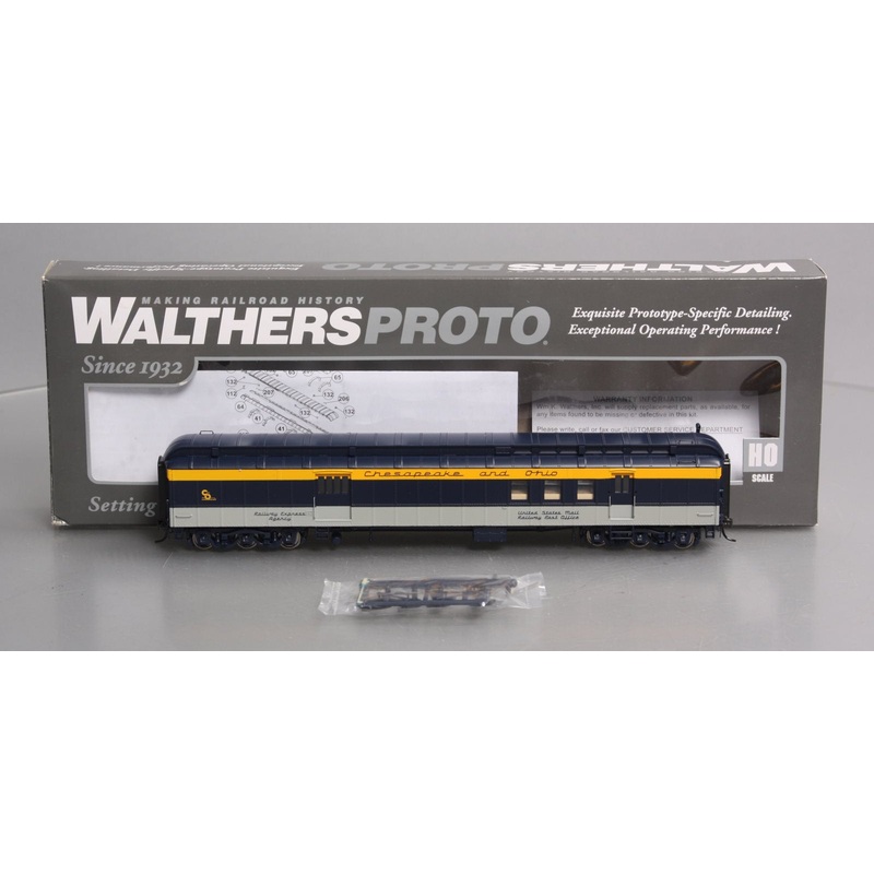 Walthers 920-9500 C&O ‘George Washington’ Heavyweight RPO Baggage Car NIB
