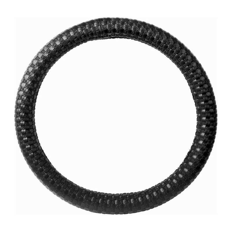 54016 18 deluxe steering wheel cover full black cross grids universal truck new 54016