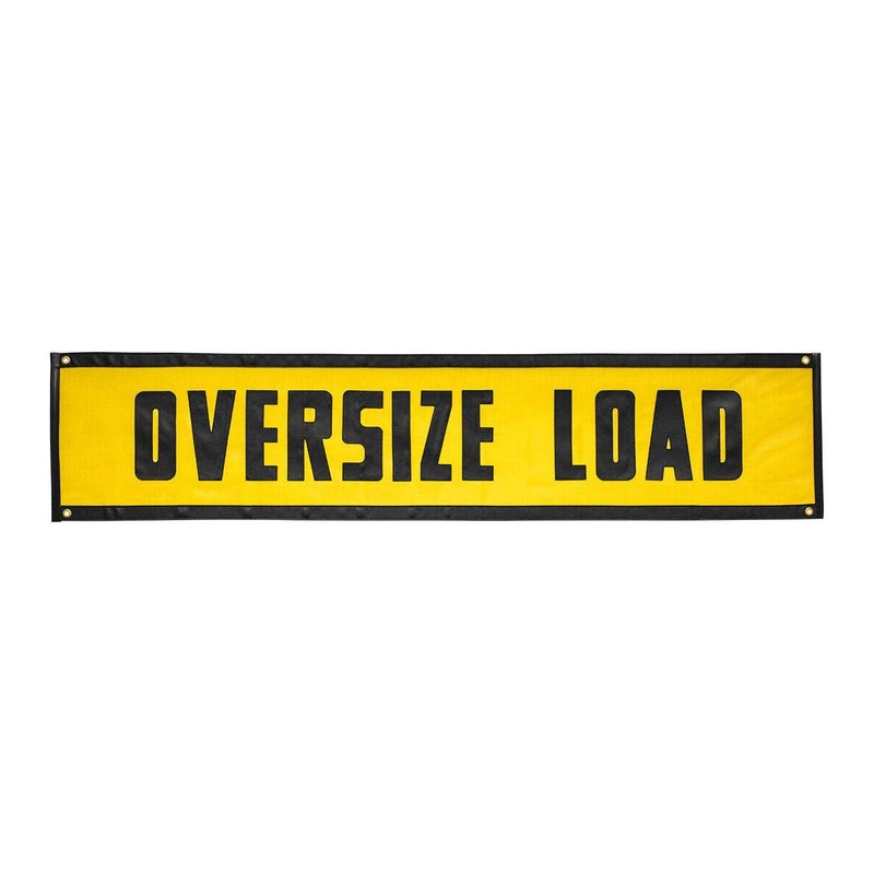 84 x 18 vinyl Oversize Load Sign Banner grand general stitched letters 99643