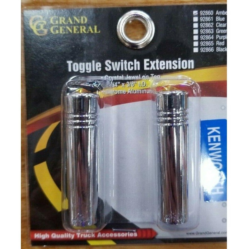 92860 Toggle switch extension 2 1/4 amber jewel chrome aluminium all Kenworth #92860