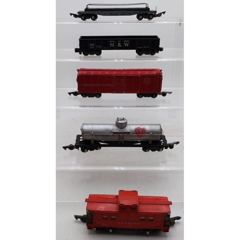 American Flyer S Vintage Freight Cars #625/#630/#642/#642/#42597 [5] VG