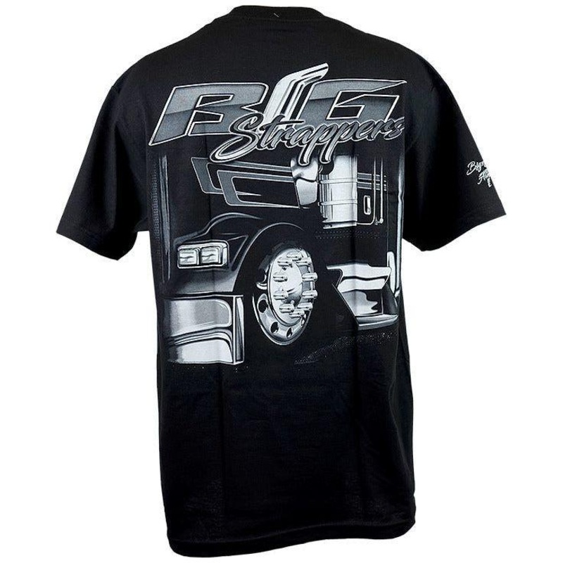 big strappers kenworth kw truck semi worlds best black gray mens short sleeve