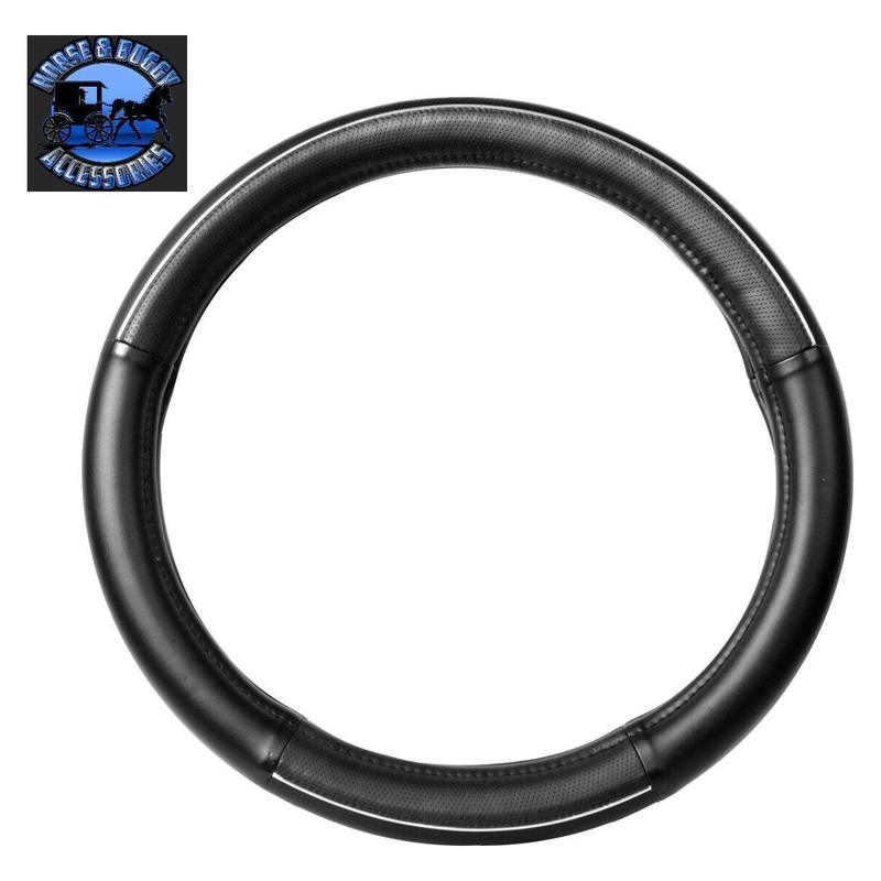 54018 truck universal steering wheel cover 18 deluxe black with a chrome trim 54018