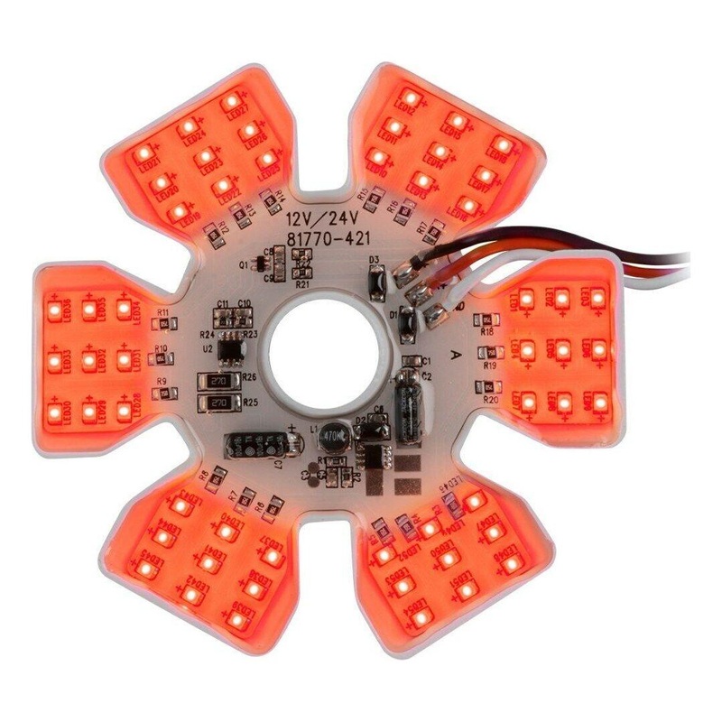 Dual Function Ultra Thin Hex Air Cleaner LED Light (red) #81776