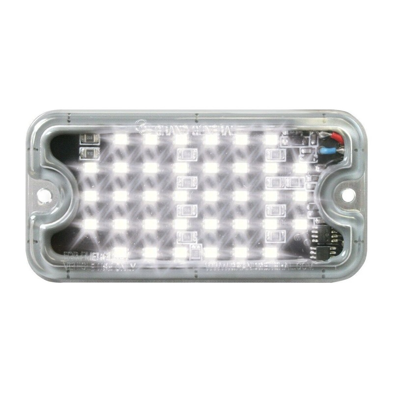 Grand General Ultra Thin Rectangular Surface Mount Strobe Light 40 white LEDs 81749