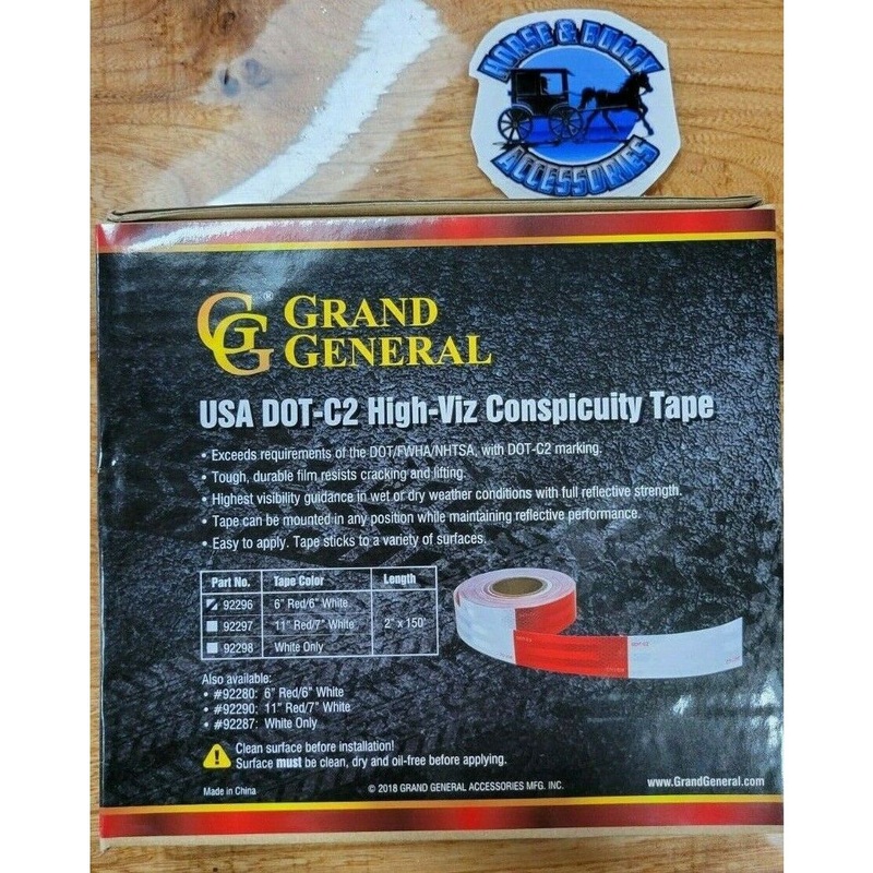 PREMIUM HI VIZ DOT-C2 CONSPICUITY TAPE IN RED & WHITE 150 ROLL #92296