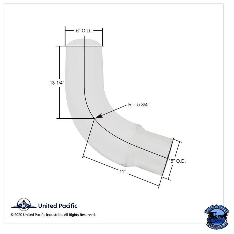 CHROME 68 DEGREE ANGLED EXHAUST ELBOWS FOR PETERBILT 359 (Choose O.D.)