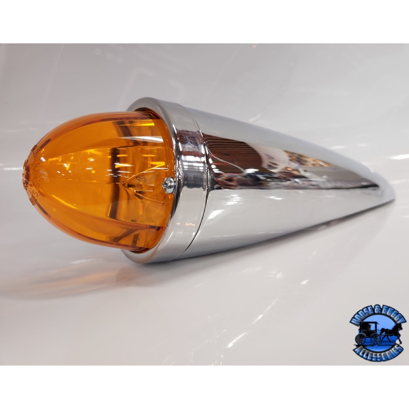 led watermelon die cast chrome housing amber lens #93500