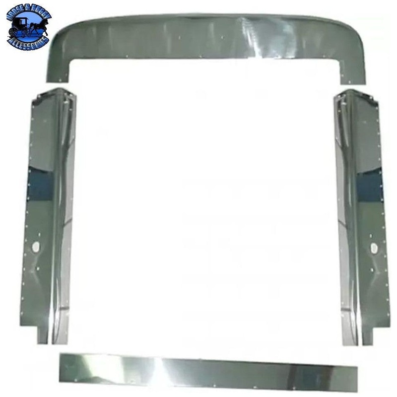 #01-1210500 Stainless Steel Grille Surround Kit For Peterbilt 379 Extended Hood