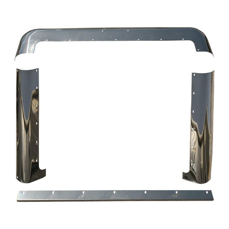 #01-1210511 Stainless Steel 4 Piece Grille Surround Set For Peterbilt 385