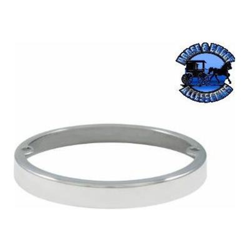 Stainless Steel Low Profile 3/8 tall Cab Light Bezel #30317