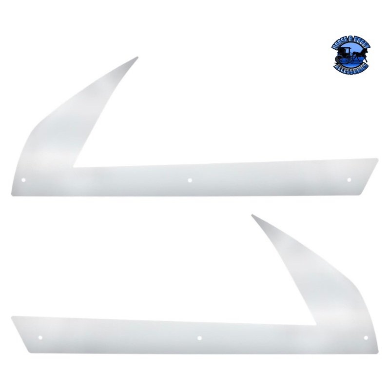 430 SS BELOW HEADLIGHT FENDER GUARDS FOR 2018-2024 FREIGHTLINER CASCADIA (PAIR) #29149