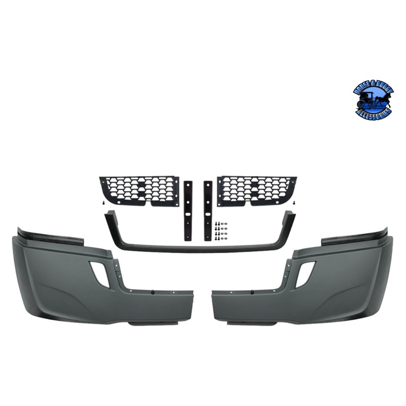 5-Piece Bumper Kit Without Fog Light Opening For 2018-2022 Freightliner Cascadia (Fog Light Optional)