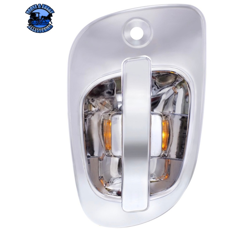 6 AMBER LED CHROME DOOR HANDLE COVER FOR 2008-2017 FREIGHTLINER CASCADIA (Choose Side)