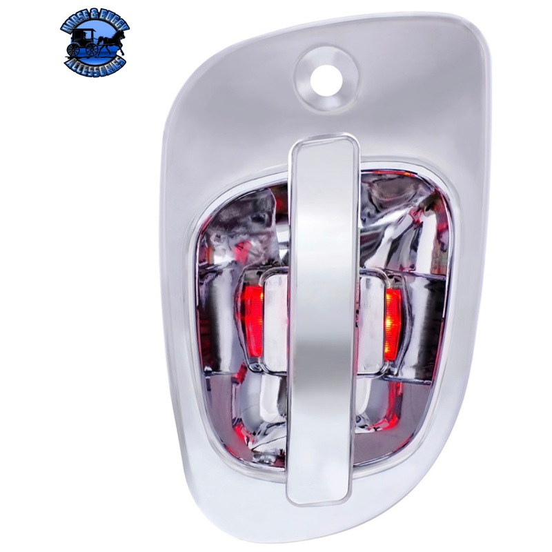 6 RED LED CHROME DOOR HANDLE COVER FOR FREIGHTLINER (Choose Side)