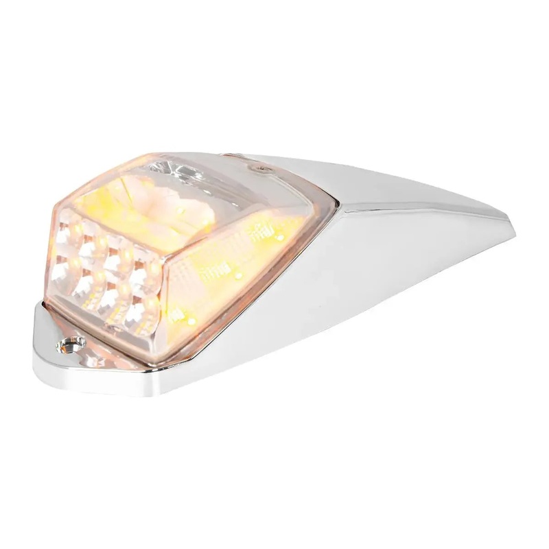 77565 SPYDER AMBER/CLEAR 17 LEDS G5K CAB LIGHT, CR. PL. HOUSING [new style] #77565