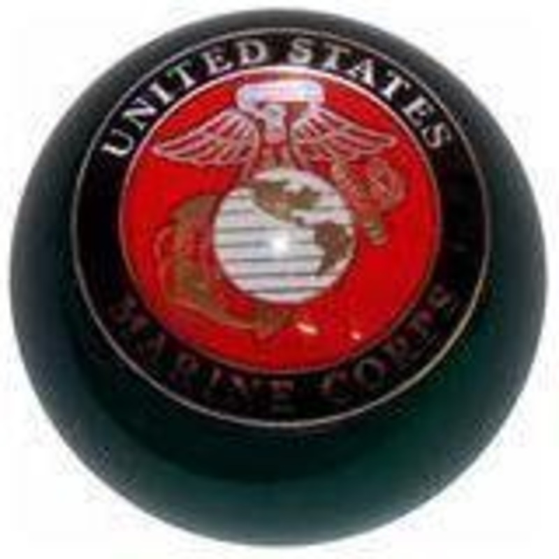 Black U.S. Marine Corps Shift Knob #EM-AF-M-BLK (1/2-13 female threads)
