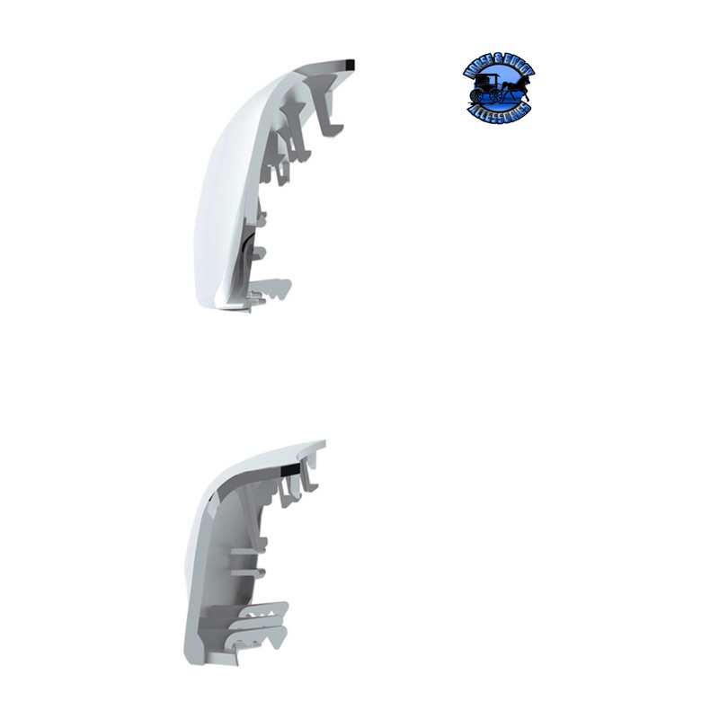 CHROME PLASTIC DOOR GRAB HANDLE COVERS FOR 2018-2023 FREIGHTLINER CASCADIA (PAIR) #42448