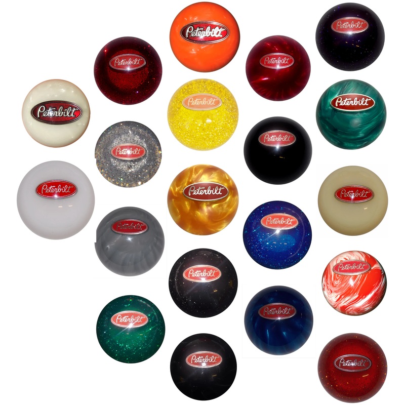 Peterbilt Emblem Shift Knobs (1/2-13 female threads) Twisted Shifterz (Choose Color)