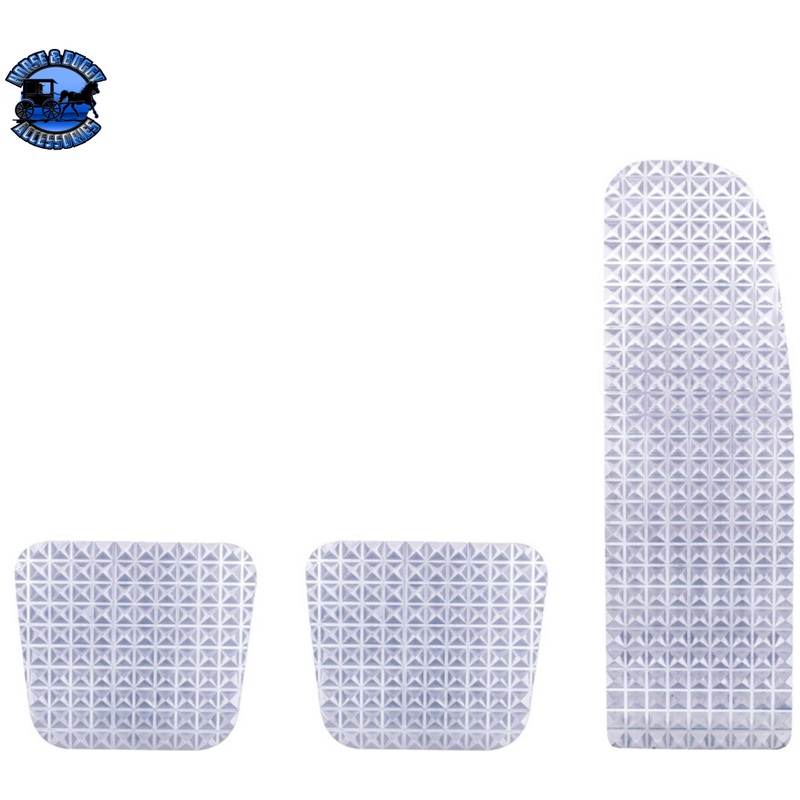 Chrome Billet Aluminum Diamond Pedal Set For 2008-2017 Freightliner Cascadia/Coronado/M3 #70361