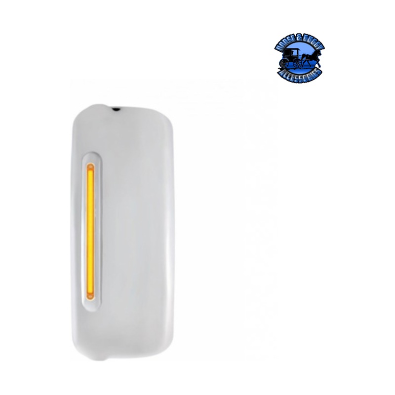 MIRROR COVER WITH 24 AMBER LED 12 GLOLIGHT FOR 2005+ FREIGHTLINER CENTURY/COLUMBIA (Choose Color) (Choose Side)