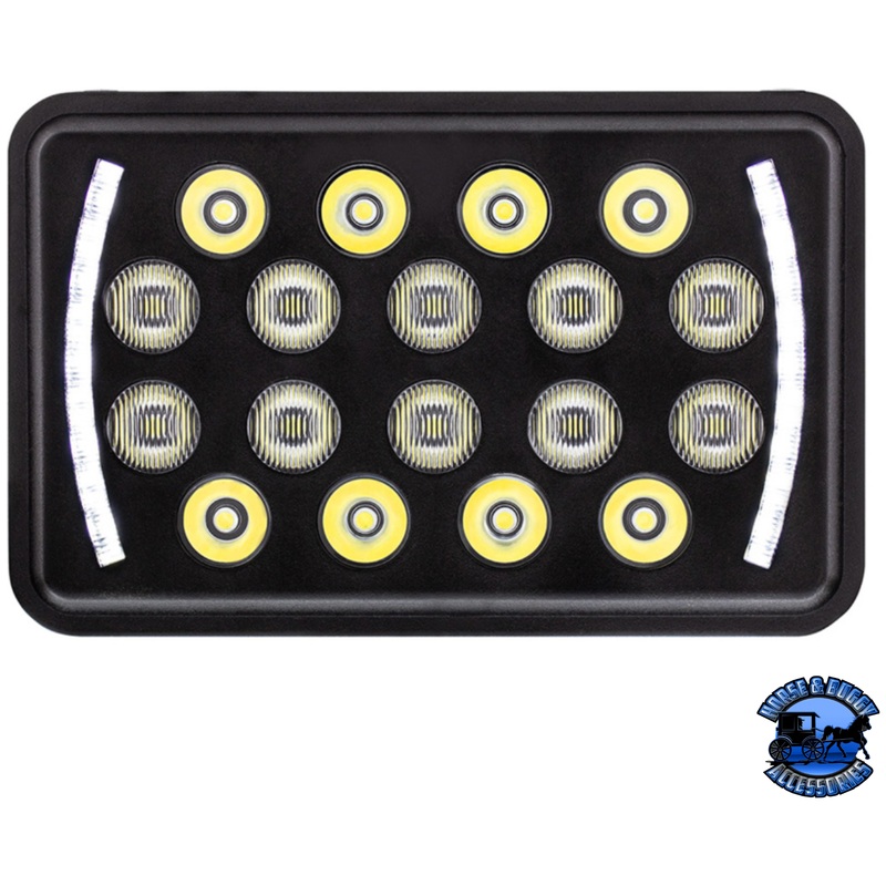 ULTRALIT – 18 High Power LED Rectangular Light With LED Position Light Bar #36449