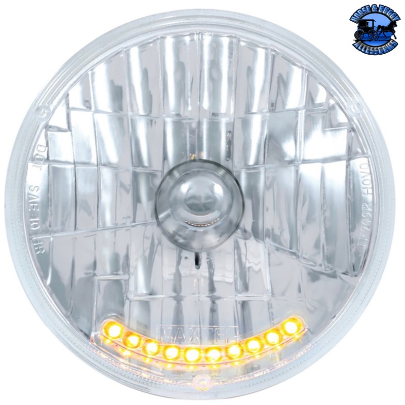 ULTRALIT – 7 Crystal Headlight With 10 Amber LED Position Lights #S2010LED