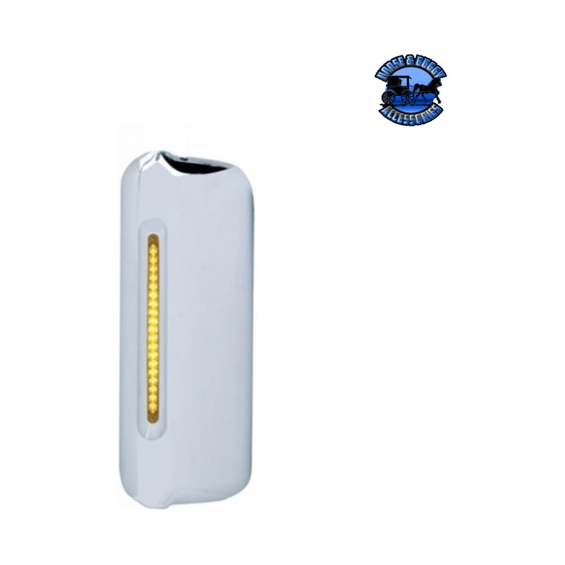 MIRROR COVER WITH 19 LED 12 REFLECTOR LIGHT BAR FOR 2005+ FREIGHTLINER (Choose Color) (Choose Side)