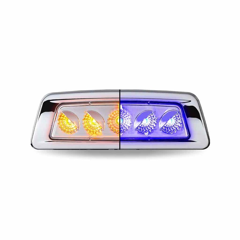 KENWORTH T680/T700/T880 DRIVER FENDER MARKER LIGHT-DUAL REVOLUTION AMBER/BLUE LED