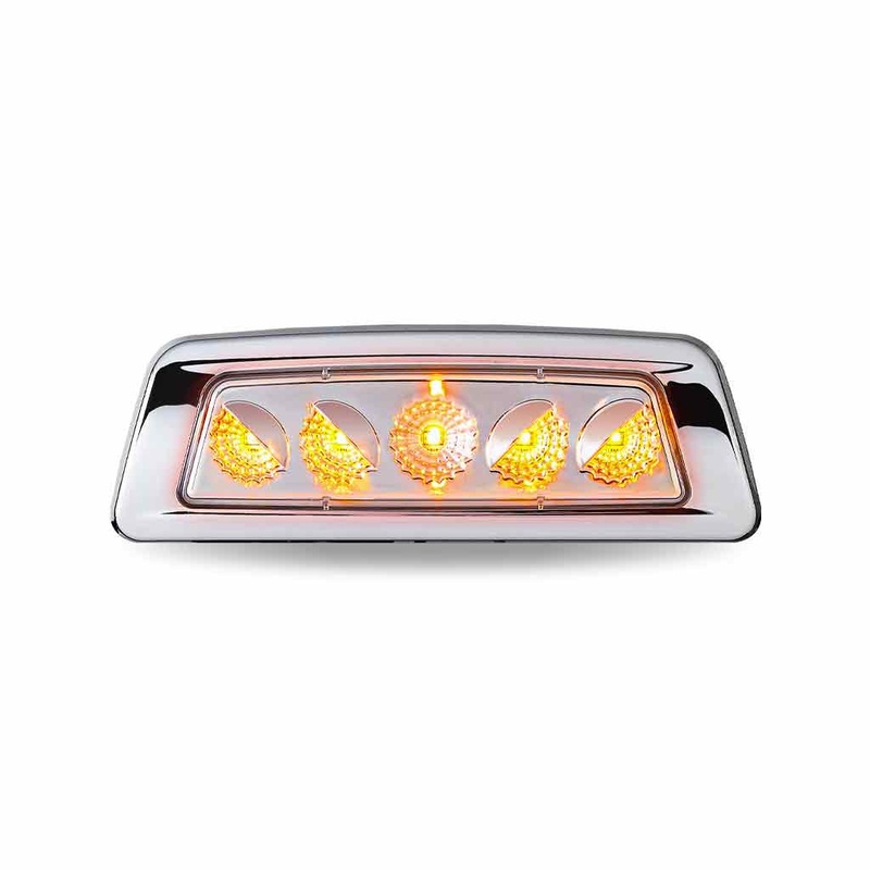 KENWORTH T680/T700/T880 PASSENGER FENDER MARKER LIGHT-CLEAR AMBER LED