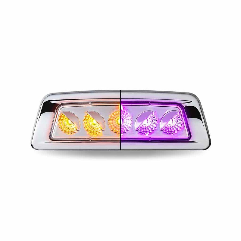 KENWORTH T680/T700/T880 PASSENGER FENDER MARKER LIGHT-DUAL REVOLUTION AMBER/PURPLE LED