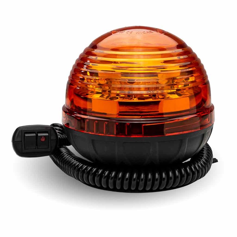 Amber Dome Vaccum Magnetic 3 Flash Beacon Light – 960 LM (12 Diodes)