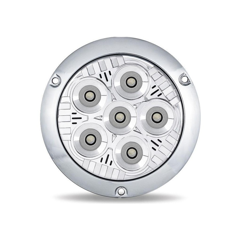 LEGACY SERIES ROUND 4 FLANGE MOUNT LED LOAD/WORK LIGHT WITH CHROME FRONT – CHROME FLANGE