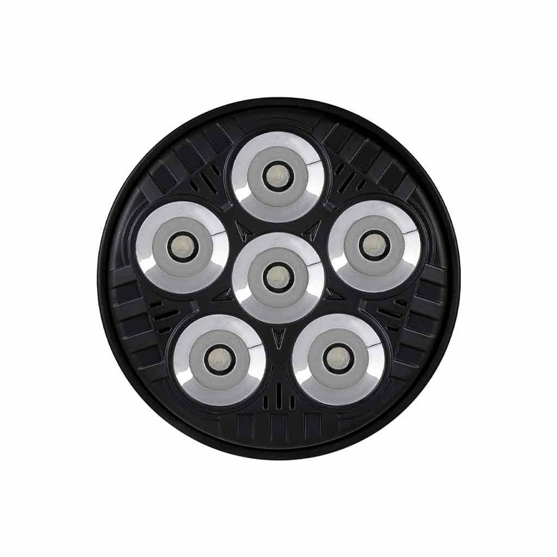 TLED-UX10 Legacy Series 4411 LED Replacement Black Round LED Work Light  Spot Beam | 2000 Lumens