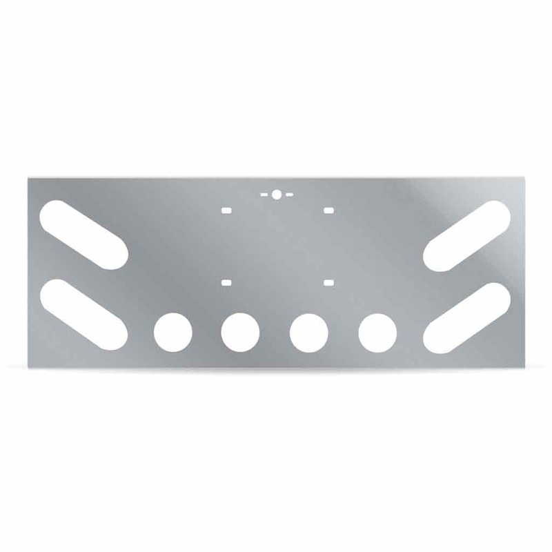 TU-9008 LED Rear Center Panel  4 x Oval Holes & 4 x 2.5 Holes | Stainless Steel