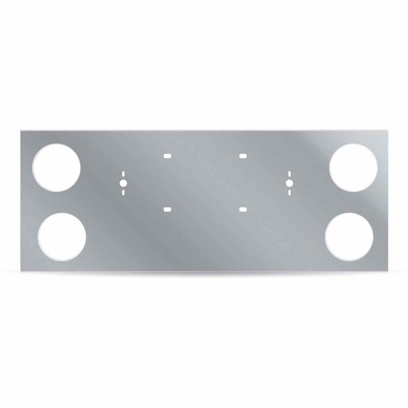 TU-9017 LED Rear Center Panel  4 x 4 Holes | Stainless Steel