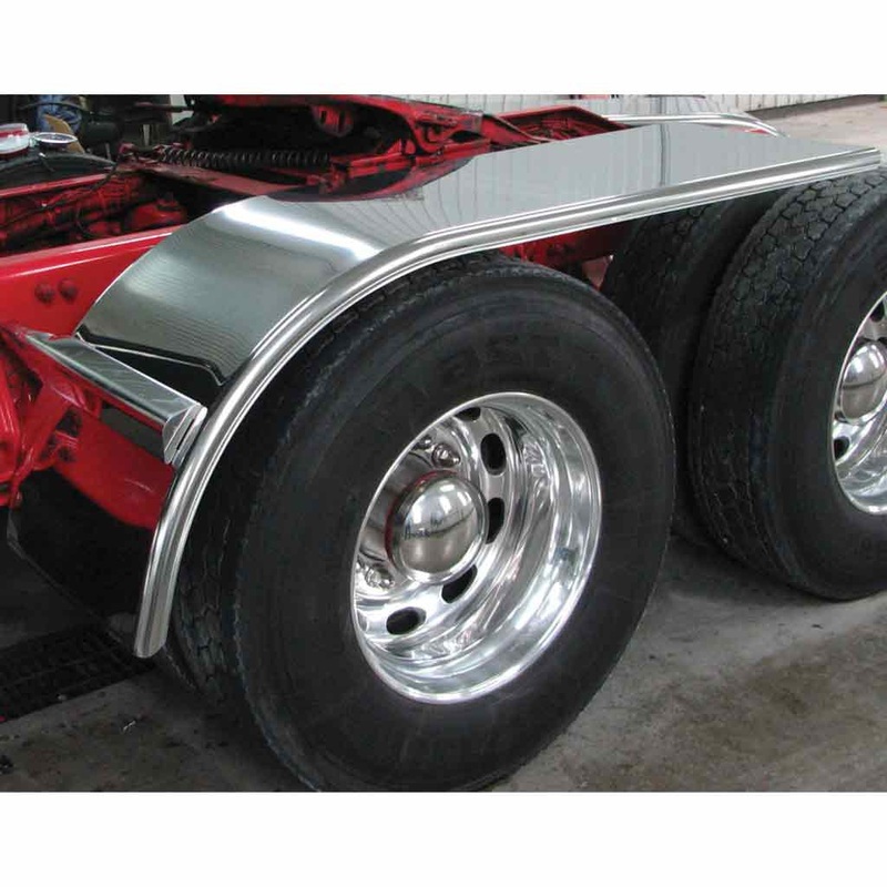 TFEN-H14 80 Smooth Half Fenders with Flange  16 Gauge | Mirror Shine Stainless Steel