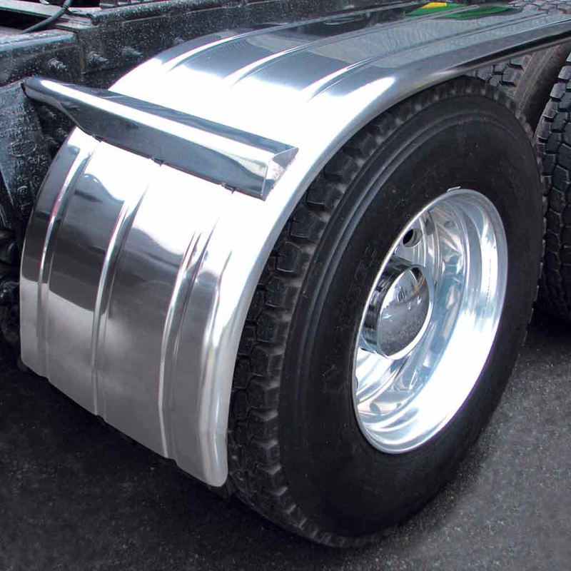 TFEN-H31 72 3 Ribbed Half Fenders  16 Gauge | Mirror Shine Stainless Steel